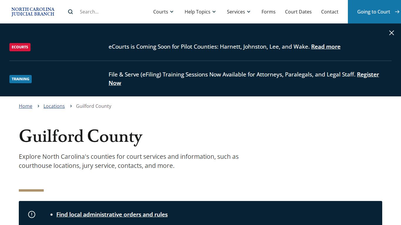 Guilford County | North Carolina Judicial Branch - NCcourts